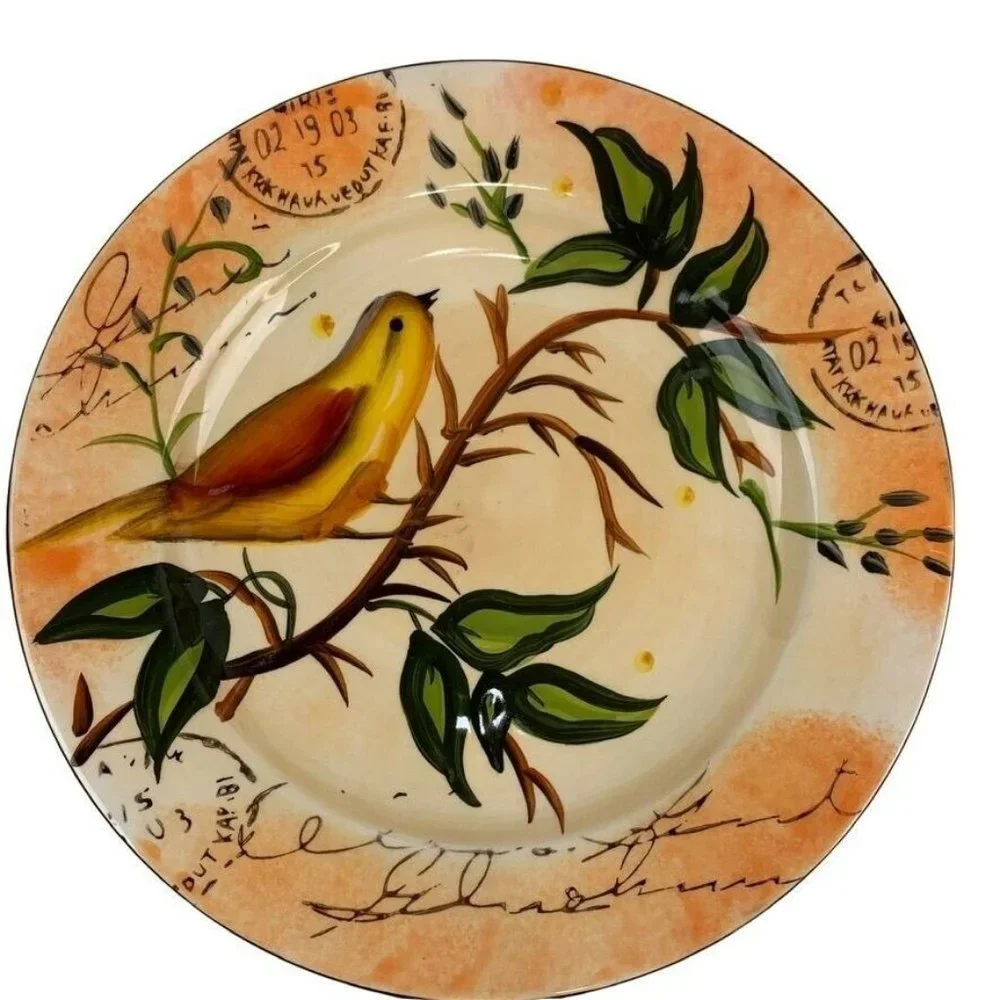Pier 1 Bird Salad Dessert Lunch Plates 8.5